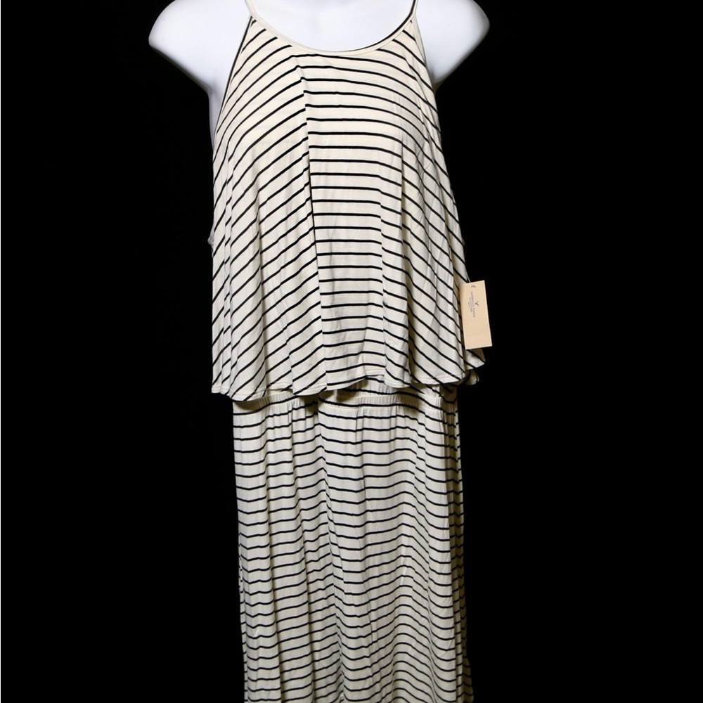 American Eagle Outfitters Black and White Striped Dress